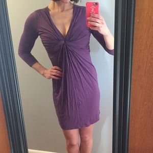 Max Studio front-gathered v-neck dress